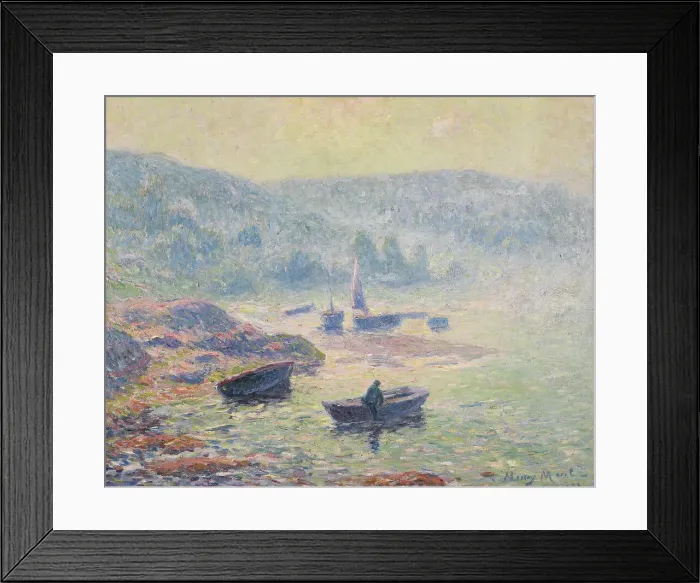 Framed Print : Brume sur la rivière à Pont-Aven, 1901. Creator: Moret, Henry (1856-1913) Framed Print : Brume sur la rivière à Pont-Aven, 1901. Creator: Moret, Henry (1856-1913)