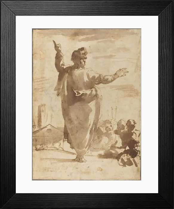Framed Print : Saint Paul Preaching. Creator: Agostino Carracci Framed Print : Saint Paul Preaching. Creator: Agostino Carracci