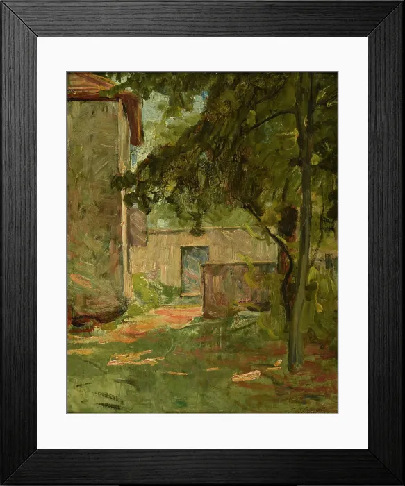 Framed Print : Entrée de ferme à Vézéronce par Morestel (Isère), 1896. Creator: Baudin, Eugène (1843-1907) Framed Print : Entrée de ferme à Vézéronce par Morestel (Isère), 1896. Creator: Baudin, Eugène (1843-1907)