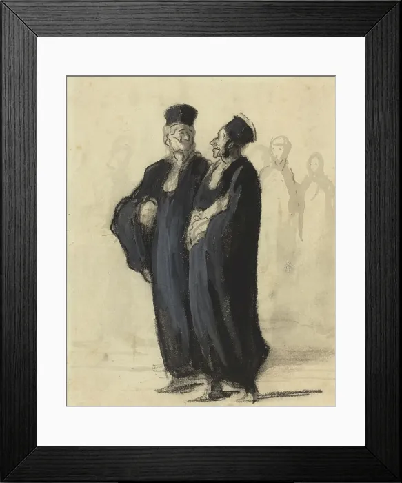 Framed Print : Two Lawyers. Creator: Honore Daumier Framed Print : Two Lawyers. Creator: Honore Daumier