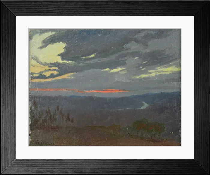 Framed Print : Sunrise over the Arno, 1898. Creator: Dulac, Charles-Marie (1865-1898) Framed Print : Sunrise over the Arno, 1898. Creator: Dulac, Charles-Marie (1865-1898)