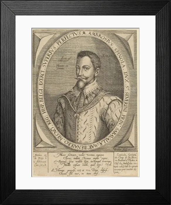 Framed Print : Ambrosius Spinola. Creator: Christoffel van Sichem I Framed Print : Ambrosius Spinola. Creator: Christoffel van Sichem I