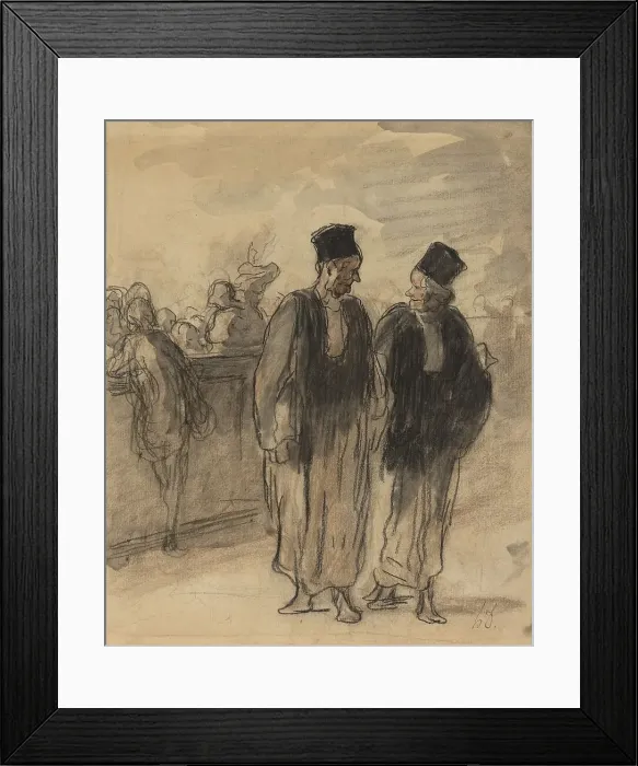 Framed Print : Two Lawyers. Creator: Honore Daumier Framed Print : Two Lawyers. Creator: Honore Daumier