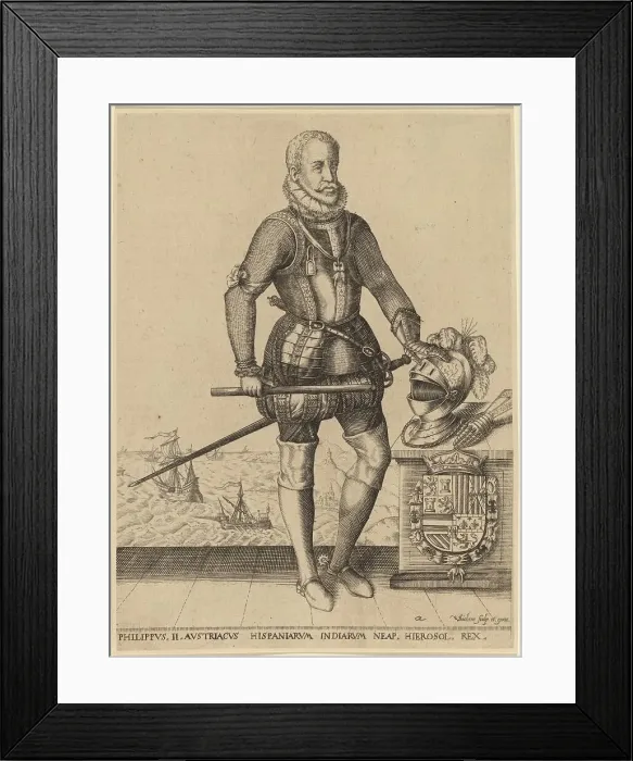 Framed Print : Philip II, King of Spain. Creator: Christoffel van Sichem I Framed Print : Philip II, King of Spain. Creator: Christoffel van Sichem I