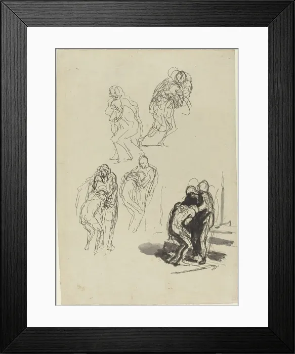Framed Print : The Prodigal Son. Creator: Honore Daumier Framed Print : The Prodigal Son. Creator: Honore Daumier