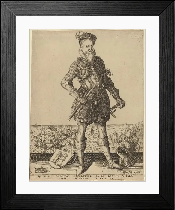 Framed Print : Robert Dudley, Earl of Leicester. Creator: Karel van Sichem Framed Print : Robert Dudley, Earl of Leicester. Creator: Karel van Sichem