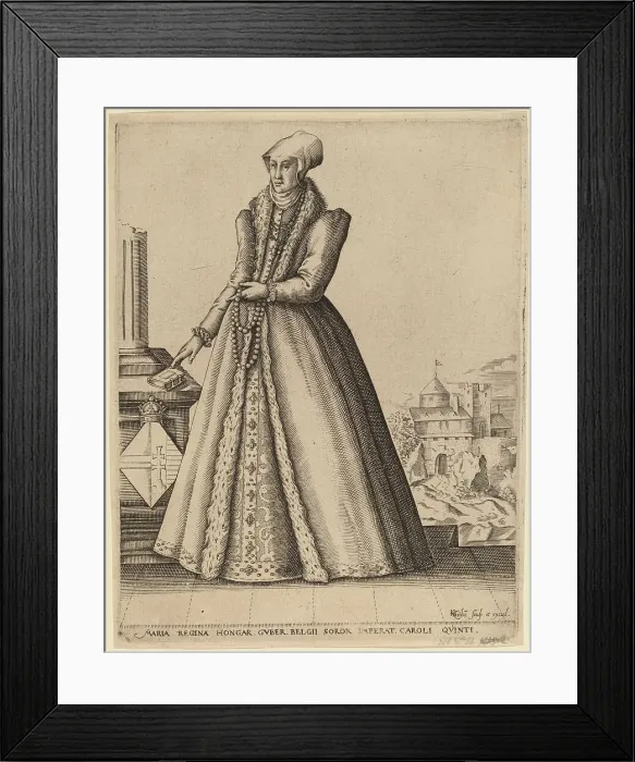 Framed Print : Mary, Queen of Hungary. Creator: Karel van Sichem Framed Print : Mary, Queen of Hungary. Creator: Karel van Sichem