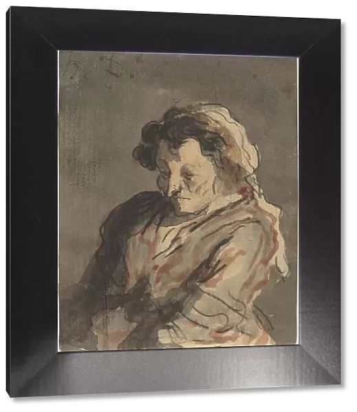 Old Woman Seated. Creator: Honore Daumier