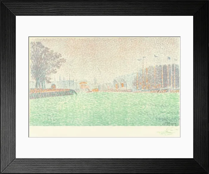 Framed Print : At Flushing (A Flessingue), 1895. Creator: Paul Signac Framed Print : At Flushing (A Flessingue), 1895. Creator: Paul Signac