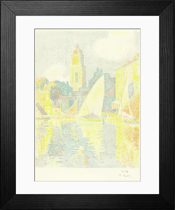 Framed Print : St. Tropez: The Port (Saint-Tropez: Le port), 1897 / 1898. Creator: Paul Signac Framed Print : St. Tropez: The Port (Saint-Tropez: Le port), 1897 / 1898. Creator: Paul Signac
