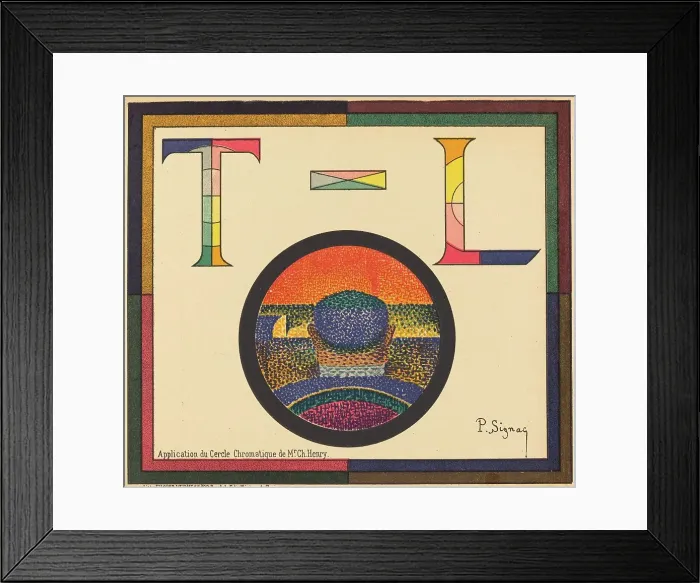 Framed Print : Application du Cercle Chromatique de Mr. Ch. Henry, 1889. Creator: Paul Signac