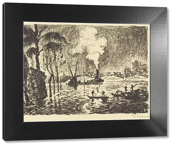 The Flooded Seine in 1910 (La Seine en crue, en 1910), 1923. Creator: Paul Signac