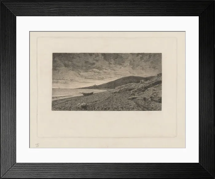 Framed Print : The Coast of Elba, 1870?. Creator: Telemaco Signorini Framed Print : The Coast of Elba, 1870?. Creator: Telemaco Signorini