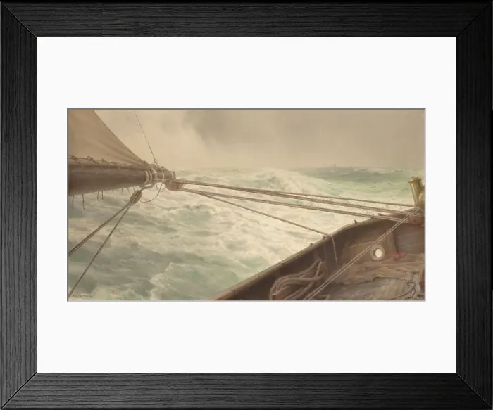 Framed Print : Stern of the Alda, rough seas, 1905. Creator: Henry Brokman Framed Print : Stern of the Alda, rough seas, 1905. Creator: Henry Brokman