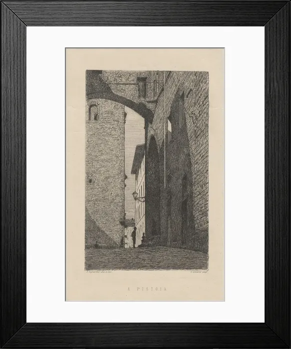 Framed Print : A Pistoia [In Pistoia], 1872. Creator: Telemaco Signorini