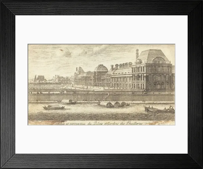 Framed Print : Veue et Perspectiue du Palais et Jardins des Thuilleries, 1650 / 1655. Creator: Israel Silvestre Framed Print : Veue et Perspectiue du Palais et Jardins des Thuilleries, 1650 / 1655. Creator: Israel Silvestre