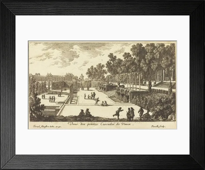 Framed Print : Veue des petittes Cascades de Vaux. Creator: Israel Silvestre Framed Print : Veue des petittes Cascades de Vaux. Creator: Israel Silvestre
