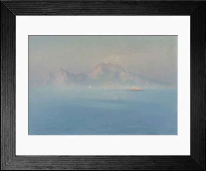 Framed Print : Capri, steep coast seen from the sea, 1912. Creator: Henry Brokman