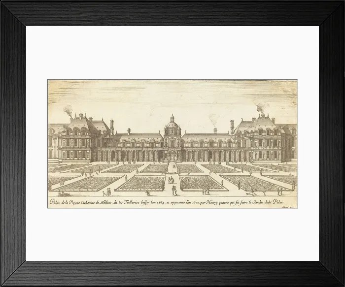 Framed Print : Palais de la Reyne Catherine de Medicis, 1650 / 1655. Creator: Israel Silvestre Framed Print : Palais de la Reyne Catherine de Medicis, 1650 / 1655. Creator: Israel Silvestre