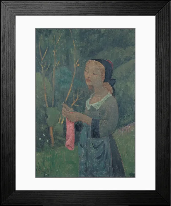 Framed Print : Tricoteuse au bas rose, 1920. Creator: Paul Serusier Framed Print : Tricoteuse au bas rose, 1920. Creator: Paul Serusier
