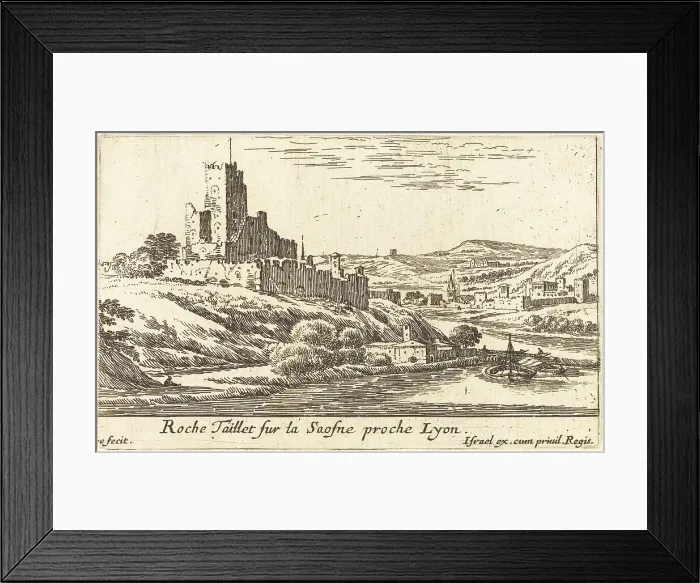 Framed Print : Roche Taillet sur la Saosne proche Lyon. Creator: Israel Silvestre Framed Print : Roche Taillet sur la Saosne proche Lyon. Creator: Israel Silvestre