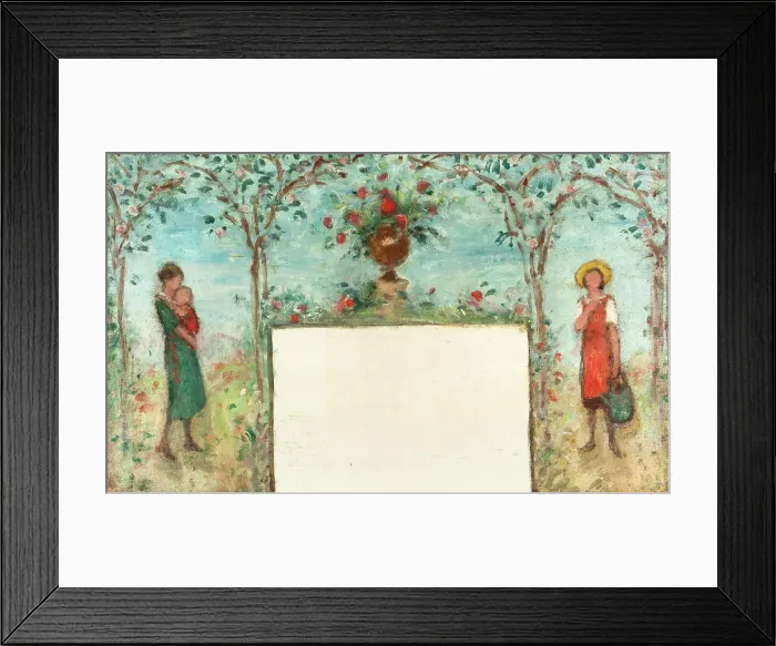 Framed Print : Femme et enfants dans un verger : Esquisse pour le préau de l'école des filles de... 1933. Creator: Georges d'Espagnat Framed Print : Femme et enfants dans un verger : Esquisse pour le préau de l'école des filles de... 1933. Creator: Georges d'Espagnat