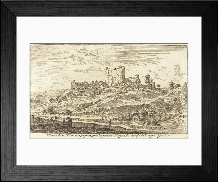 Framed Print : Veue de la Tour de Grignon, 1650. Creator: Israel Silvestre Framed Print : Veue de la Tour de Grignon, 1650. Creator: Israel Silvestre