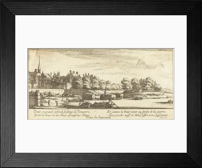 Framed Print : Veue de Larcenal, 1655. Creator: Israel Silvestre Framed Print : Veue de Larcenal, 1655. Creator: Israel Silvestre