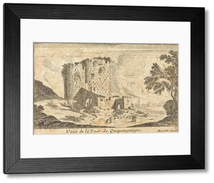 Framed Print : Veue de la Tour de Quinquangrongne. Creator: Israel Silvestre Framed Print : Veue de la Tour de Quinquangrongne. Creator: Israel Silvestre