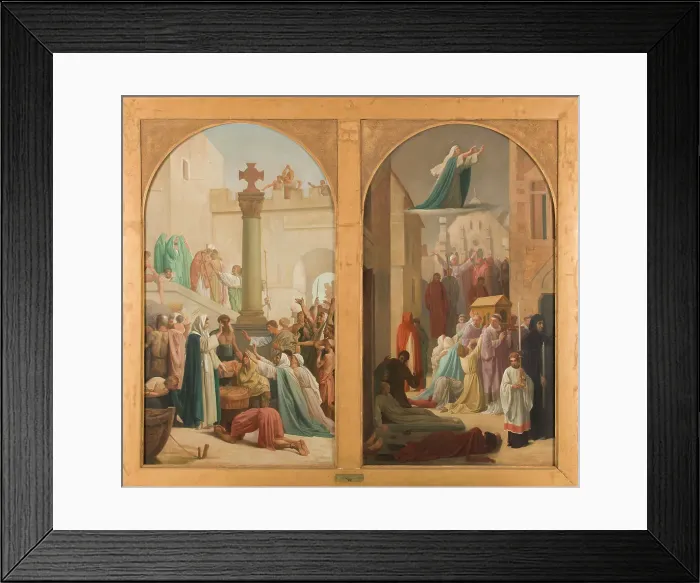 Framed Print : Sketch for the church of Saint-Sulpice, St Genevieve, between 1860 and 1864. Creator: Louis Charles Timbal Framed Print : Sketch for the church of Saint-Sulpice, St Genevieve, between 1860 and 1864. Creator: Louis Charles Timbal