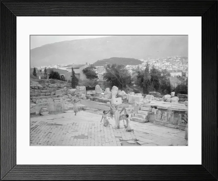 Framed Print : Kanellos dance group at ancient sites in Greece, 1929 Creator: Arnold Genthe Framed Print : Kanellos dance group at ancient sites in Greece, 1929 Creator: Arnold Genthe