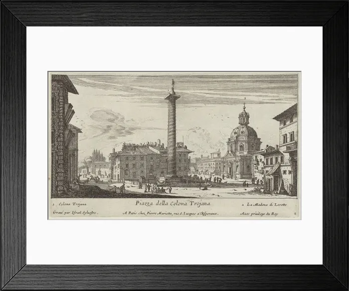 Framed Print : Piazza della Colona Trojana, 1640-1660. Creator: Israel Silvestre Framed Print : Piazza della Colona Trojana, 1640-1660. Creator: Israel Silvestre