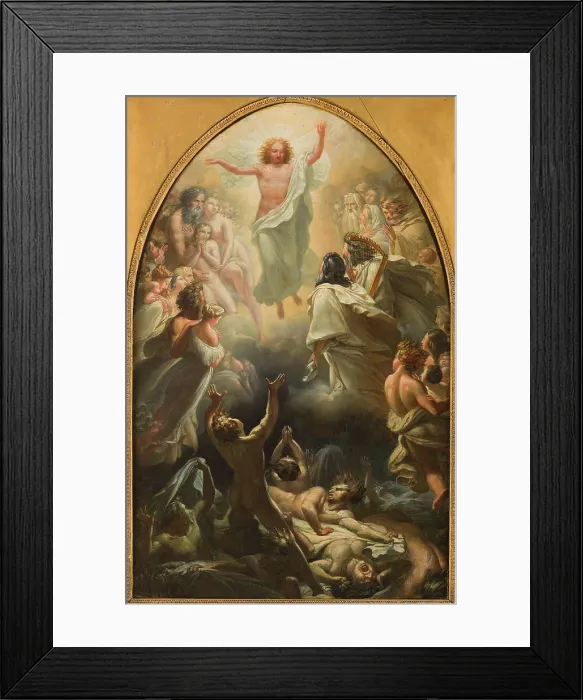Framed Print : Esquisse pour Notre-Dame-de-La-Croix : La Descente de Jésus-Christ dans les limbes, c.1819. Creator: Pierre Claude François Delorme Framed Print : Esquisse pour Notre-Dame-de-La-Croix : La Descente de Jésus-Christ dans les limbes, c.1819. Creator: Pierre Claude François Delorme