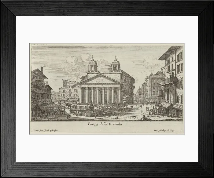 Framed Print : Piazza della Rotonda, 1640-1660. Creator: Israel Silvestre Framed Print : Piazza della Rotonda, 1640-1660. Creator: Israel Silvestre