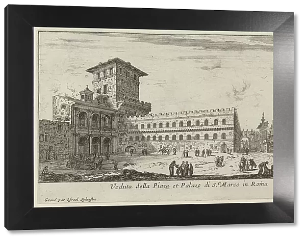 Veduta della Piaza et Palazo di St. Marco in Roma, 1640-1660. Creator: Israel Silvestre