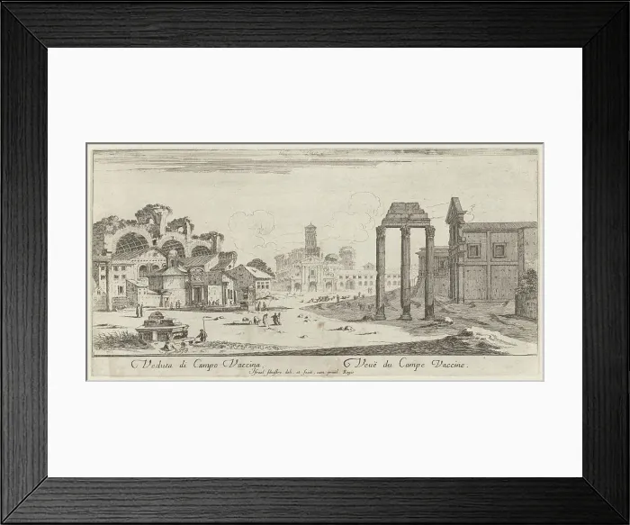 Framed Print : Veduta di Campo Vaccina, 1640-1660. Creator: Israel Silvestre Framed Print : Veduta di Campo Vaccina, 1640-1660. Creator: Israel Silvestre