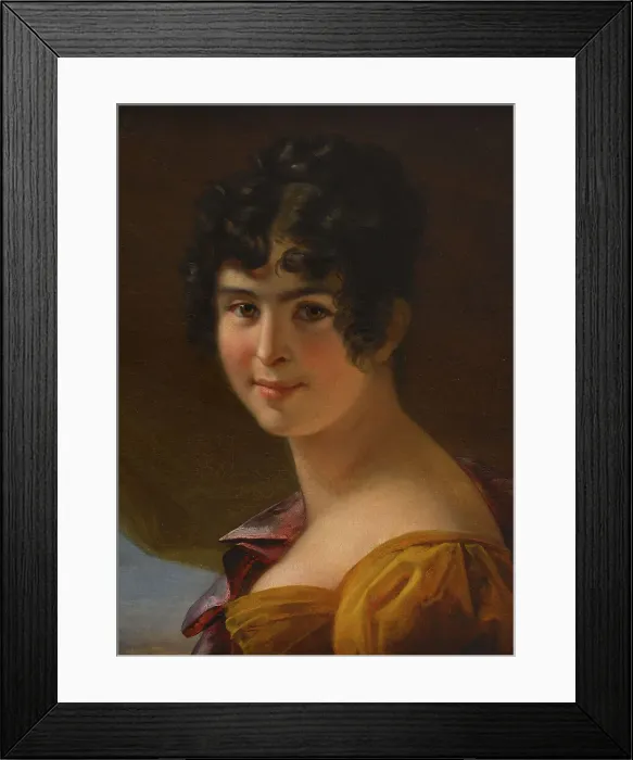 Framed Print : Portrait d'Adèle Foucher, c.1820. Creator: Julie Hugo Framed Print : Portrait d'Adèle Foucher, c.1820. Creator: Julie Hugo