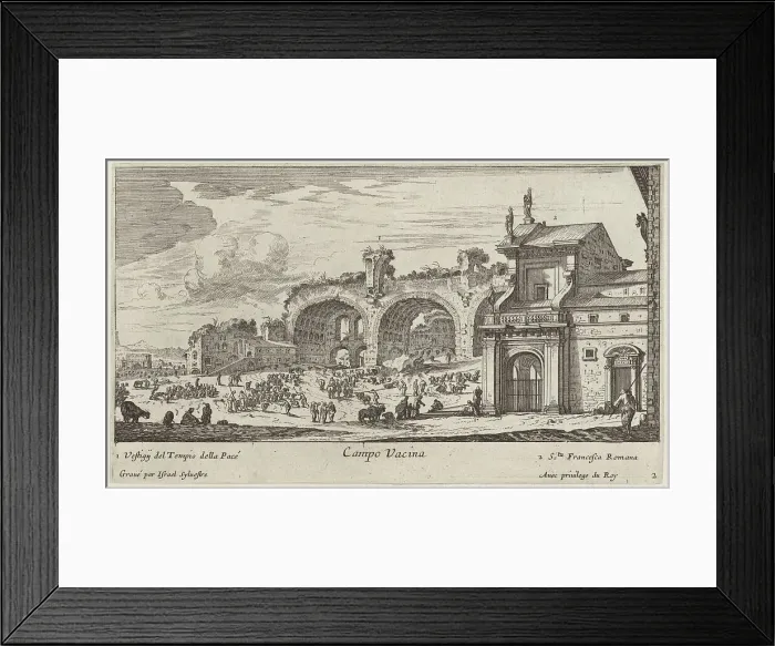 Framed Print : Campo Vacina, 1640-1660. Creator: Israel Silvestre Framed Print : Campo Vacina, 1640-1660. Creator: Israel Silvestre