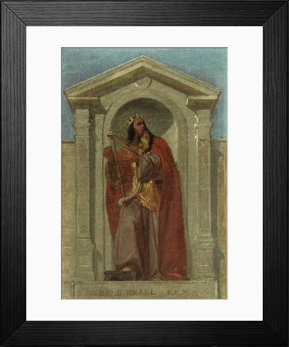 Framed Print : Esquisse pour l'église Notre-Dame-de-Bonne-Nouvelle : David, roi d'Israël, c.1840. Creator: Auguste Hesse Framed Print : Esquisse pour l'église Notre-Dame-de-Bonne-Nouvelle : David, roi d'Israël, c.1840. Creator: Auguste Hesse