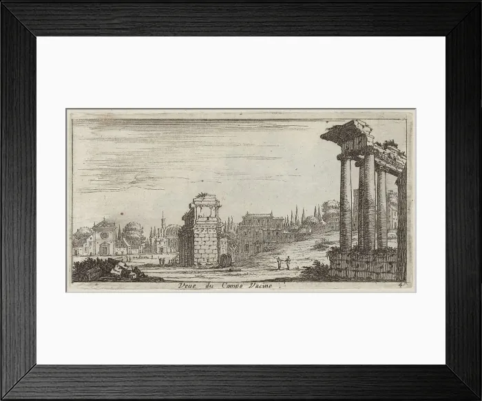 Framed Print : Veüe du Campo Vacine, 1640-1660. Creator: Israel Silvestre Framed Print : Veüe du Campo Vacine, 1640-1660. Creator: Israel Silvestre