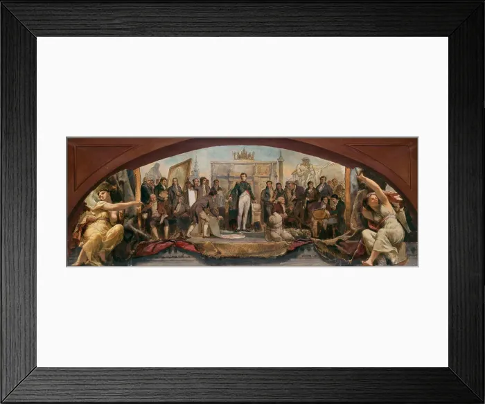 Framed Print : Sketch for the Denon pavilion at the Louvre: the four artistic ages of France... c.1864. Creator: Charles Louis Lucien Muller Framed Print : Sketch for the Denon pavilion at the Louvre: the four artistic ages of France... c.1864. Creator: Charles Louis Lucien Muller