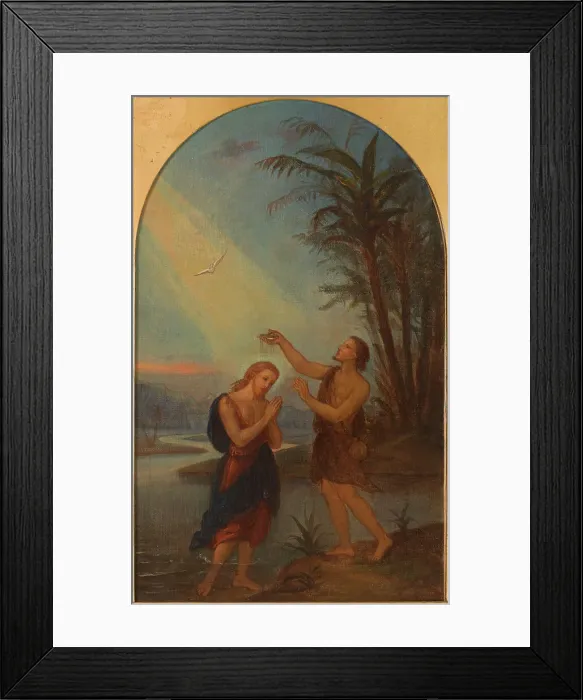 Framed Print : Esquisse pour l'église de Montrouge : Baptême du Christ, c.1869. Creator: Mathilde Duckett Framed Print : Esquisse pour l'église de Montrouge : Baptême du Christ, c.1869. Creator: Mathilde Duckett