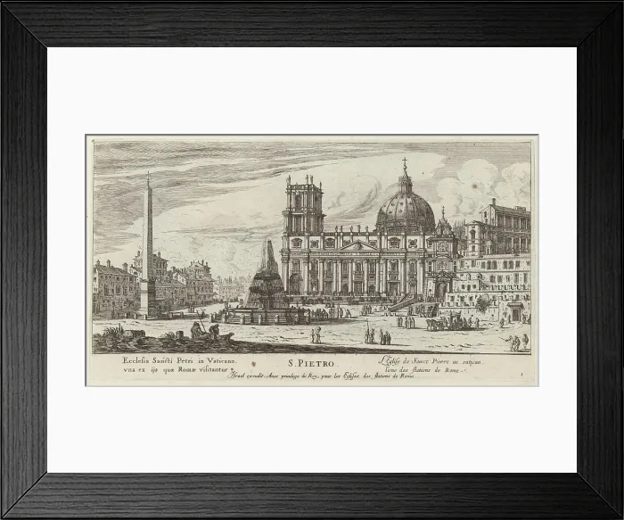 Framed Print : S. Pietro, 1640-1660. Creator: Israel Silvestre Framed Print : S. Pietro, 1640-1660. Creator: Israel Silvestre