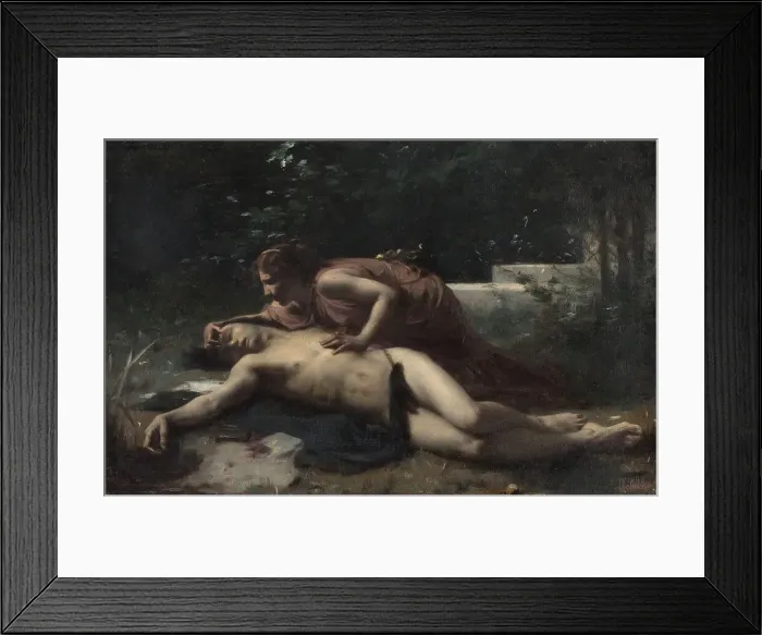 Framed Print : Pyrame et Thisbé, c.1875. Creator: Franois Alfred Delobbe Framed Print : Pyrame et Thisbé, c.1875. Creator: Franois Alfred Delobbe