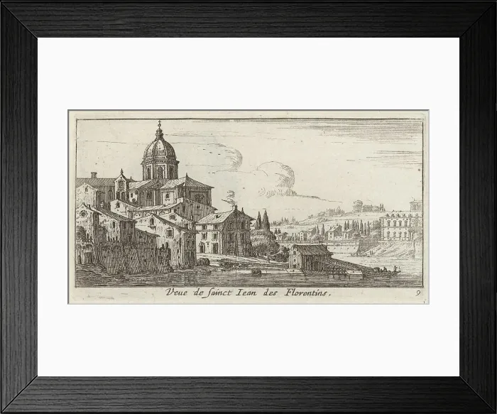 Framed Print : Veue de sainct Jean des Florentins, 1640-1660. Creator: Israel Silvestre Framed Print : Veue de sainct Jean des Florentins, 1640-1660. Creator: Israel Silvestre