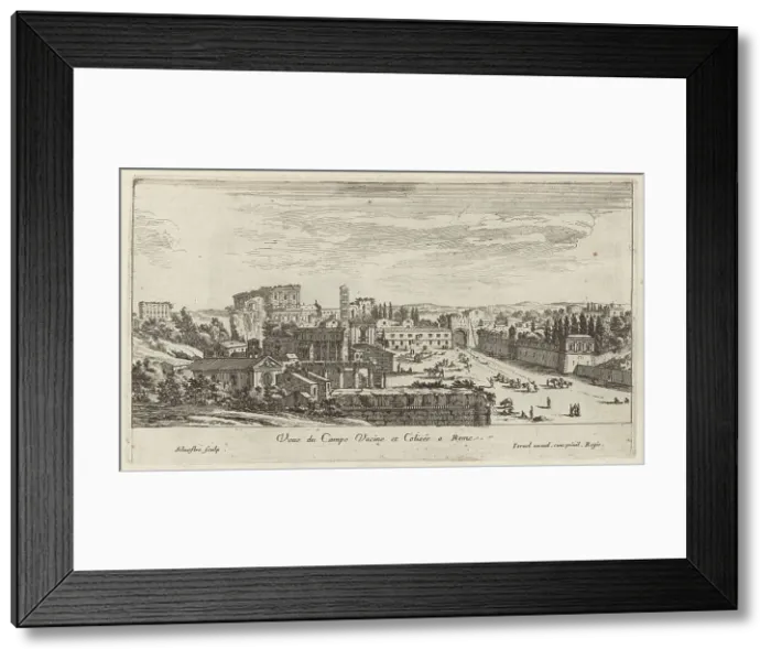 Framed Print : Veue du Campo Vacine et Colisée a Rome, 1640-1660. Creator: Israel Silvestre Framed Print : Veue du Campo Vacine et Colisée a Rome, 1640-1660. Creator: Israel Silvestre