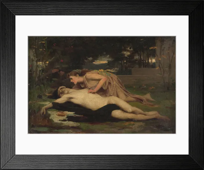 Framed Print : Pyrame et Thisbé, c.1875. Creator: Franois Alfred Delobbe Framed Print : Pyrame et Thisbé, c.1875. Creator: Franois Alfred Delobbe
