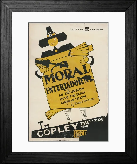 Framed Print : A Moral Entertainment, Boston, 1938. Creator: Unknown Framed Print : A Moral Entertainment, Boston, 1938. Creator: Unknown