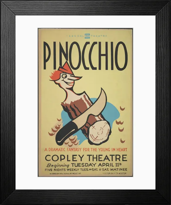 Framed Print : Pinocchio, Boston, 1939. Creator: Unknown Framed Print : Pinocchio, Boston, 1939. Creator: Unknown