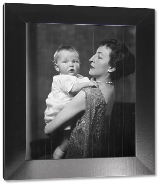 Eames, Claire [i.e. Clare], and baby, portrait photograph, 1926 Feb. 11. Creator: Arnold Genthe